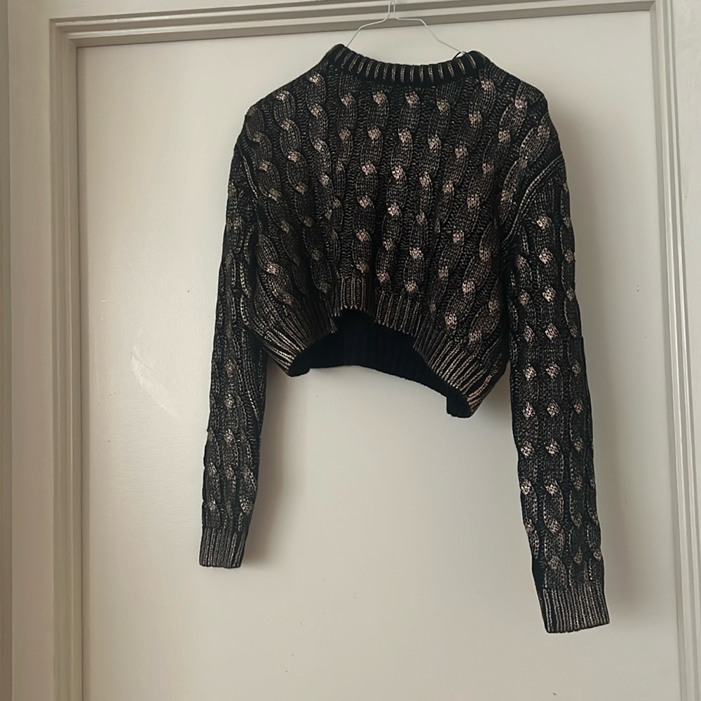 Zara crop bronze sweater